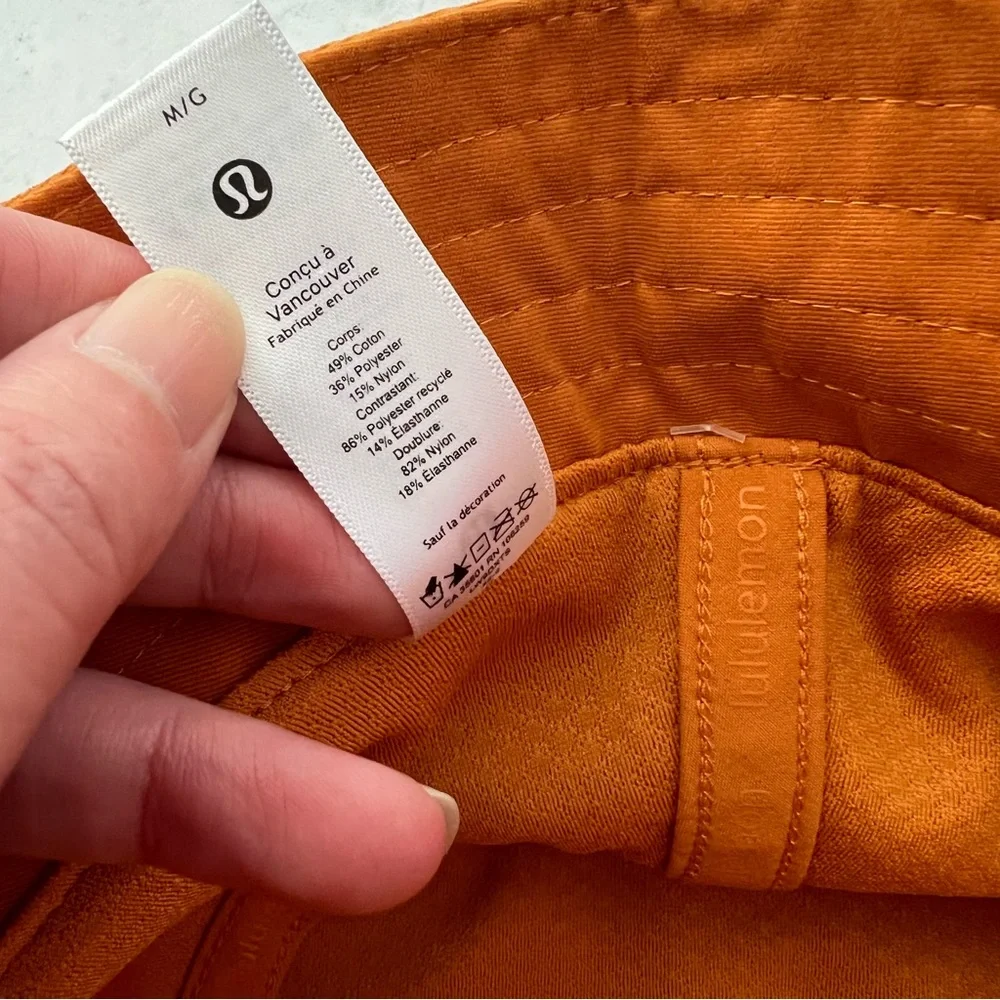 NWT Lululemon On My Level Bucket Hat with Pocket Autumn Orange M/L Unisex - Picture 3 of 10